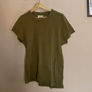 ARQ Organic Cotton Baby Tee Snug Fitted Olive Green Top 4X